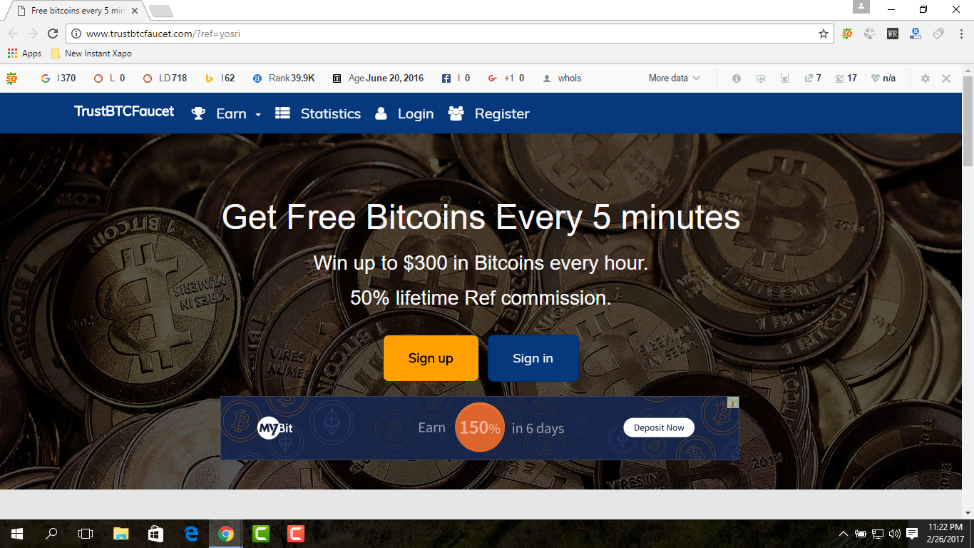 Trustbtcfaucet Get Your Free Bitcoin Every 5 Minutes Bitcoinking - 