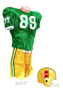 1968 University of Miami Hurricanes football uniform original art for sale