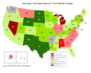 Philly Fed State Conincident Map