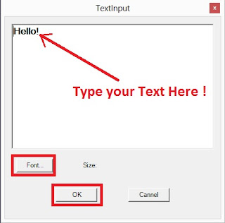 Input Text window