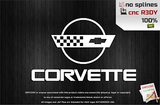 Chevrolet Corvette logo vector .dxf for cnc free download