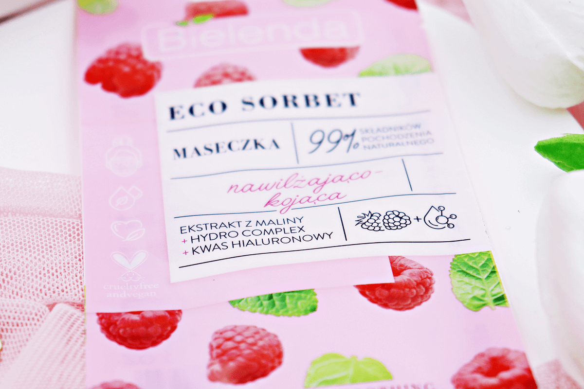 Maseczka Bielenda Eco Sorbet Nawilżająco kojąca Malina