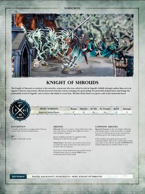 Knight of Shrouds warscroll rules warhammer age of sigmar
