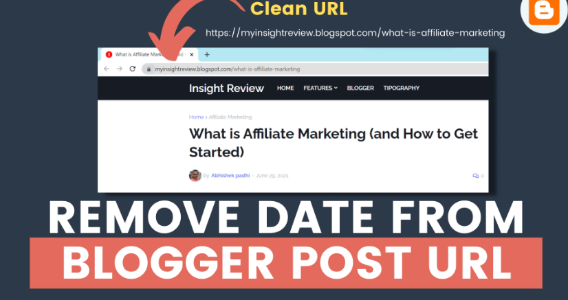 How to Remove date from Blogger post Url?
