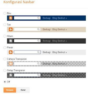 cara baru menghilangkan navbar blog