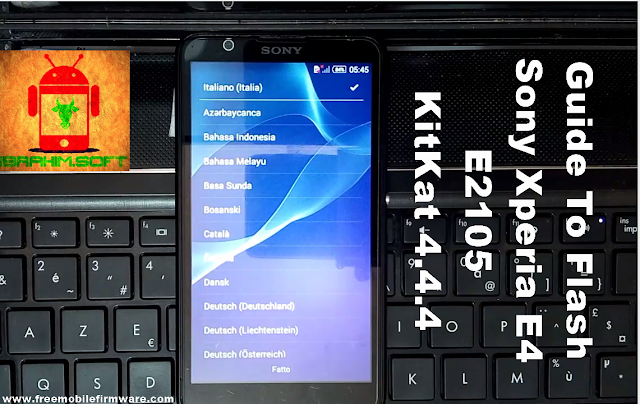 Sony Xperia E4 E2105 KitKat 4.4.4 Tested Firmware