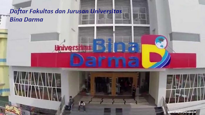 Daftar Fakultas dan Jurusan Universitas Bina Darma Palembang Terbaru