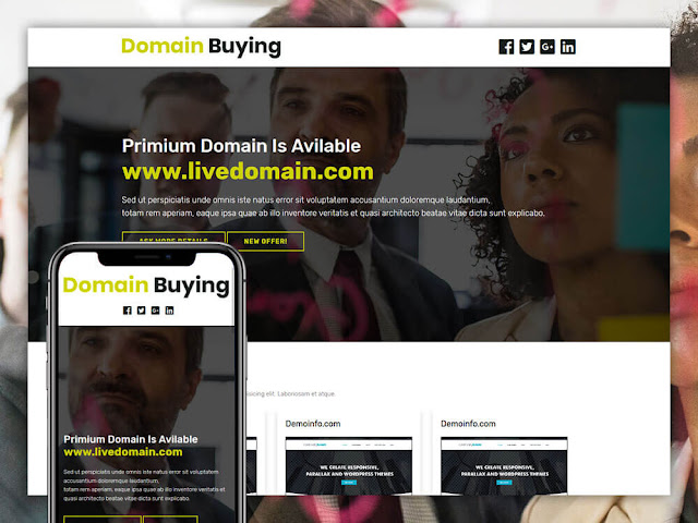 domain sale html template