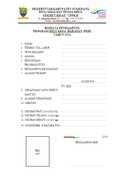 PENGUMUMAN Hasil Rekrutmen Pendamping PKH Kabupaten 