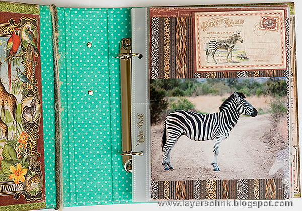 Layers of ink - Safari Travel Album by Anna-Karin with Graphic 45 Safari Adventures.
