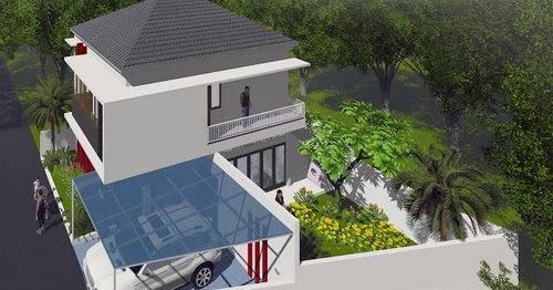  Desain  Rumah  Minimalis  2  lantai  Posisi Tanah  Miring  