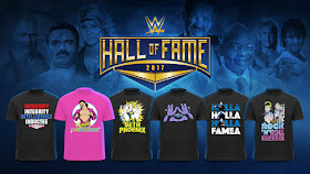 WWE Hall of Fame 2017 T-Shirt Collection - Kurt Angle, Diamond Dallas Page, Ravishing Rick Rude, Beth Phoenix, Teddy Long & The Rock ‘n’ Roll Express