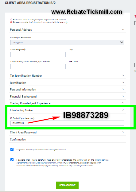 How to Register a Tickmill Account