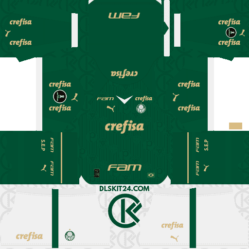 Palmeiras DLS Kits 2024-2025 Lançado Puma - DLS 2019 Kits Copa Libertadores (Home)