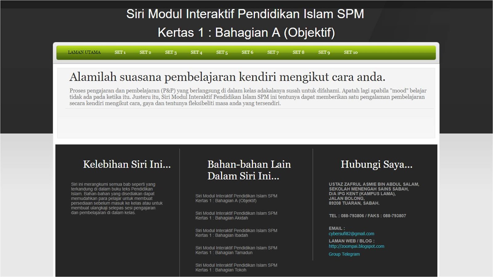 Siri Modul Interaktif Pendidikan Islam SPM ~ Jom Belajar PAI
