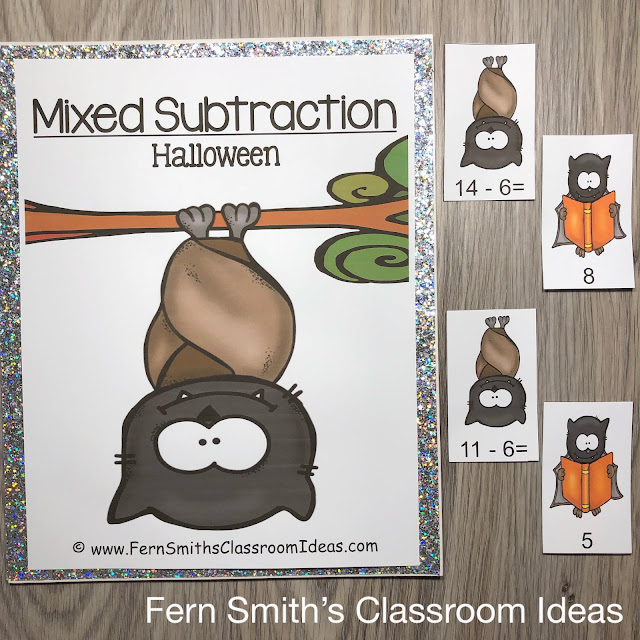 Halloween Subtraction Color By Number Freebie