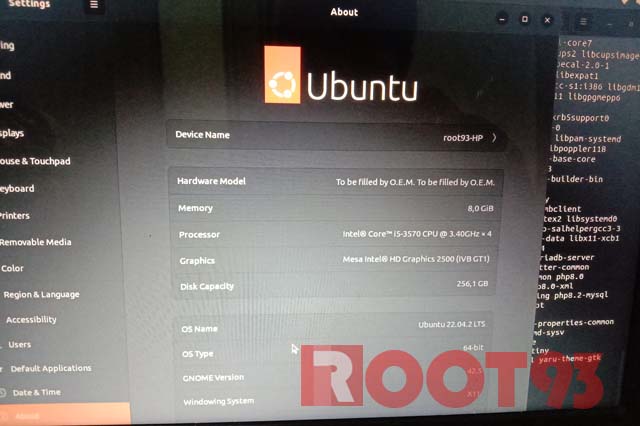 komputer yang menerima ssd ubuntu pindahan