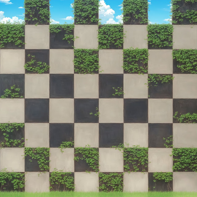 Checkered pattern ai generated art