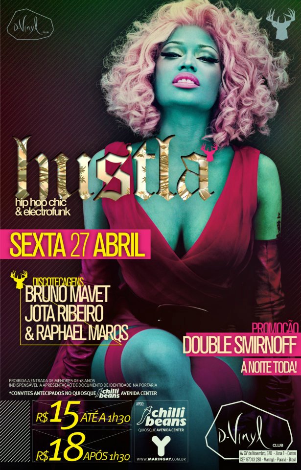 SEXTA-FEIRA (27/04): HUSTLA NO D-VINYL CLUB