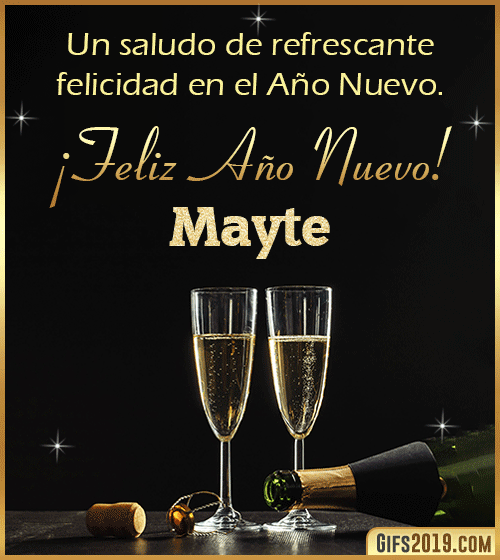 Saludos de año nuevo para mayte