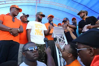 Mombasa Governor Hassan Joho at a press briefing session. PHOTO | Courtesy