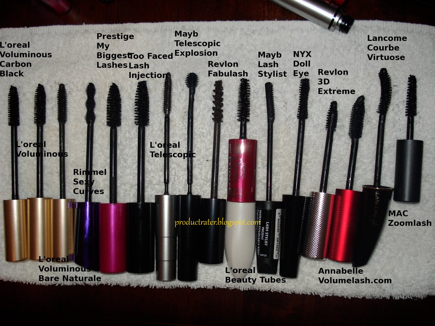 Mascara brush types