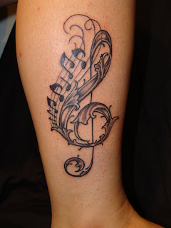 music tattoos, tattoo, tattoos