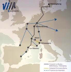 Mapa autopista ferroviaria europea