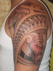 Traditional Samoan Shoulder Tattoo Design