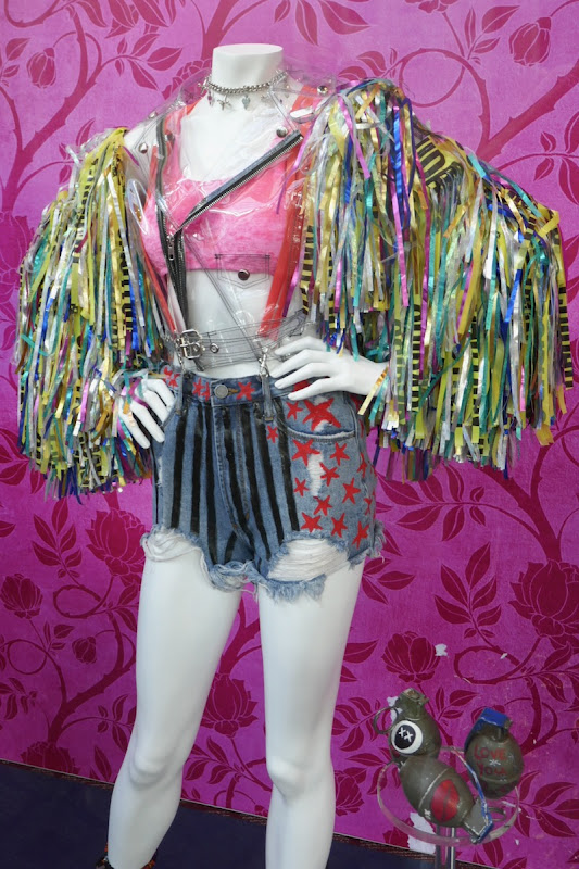 Harley Quinn caution tape costume Birds of Prey