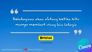 Font bristol Aesthetic di Canva