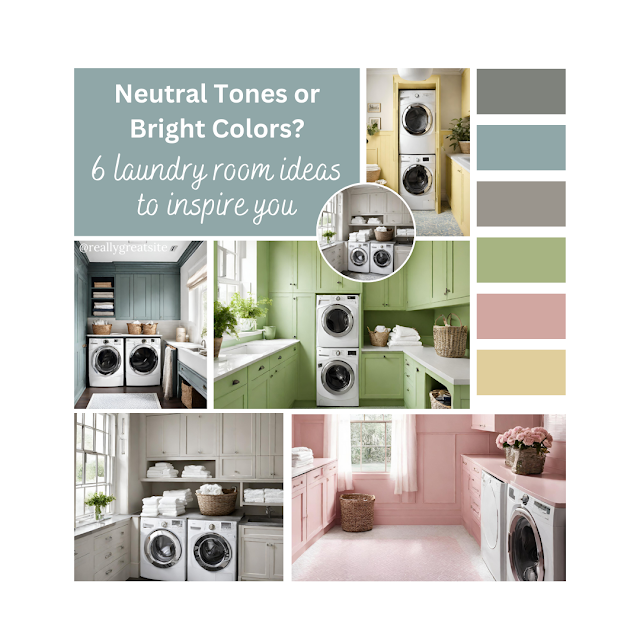 Neutral Tones or Bright Colors? - 6 laundry room ideas to inspire you