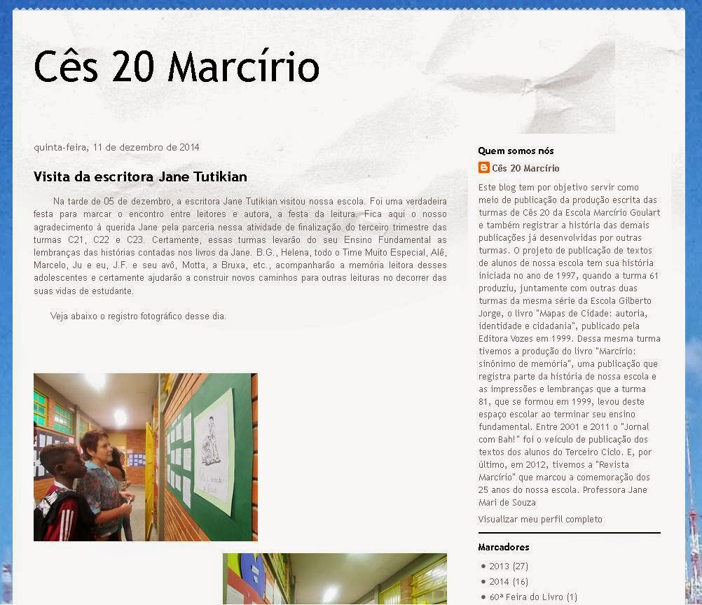  Blog das C20 da EMEF Marcírio