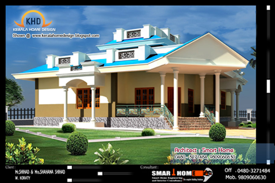 Front Elevation Single Floor House Plan