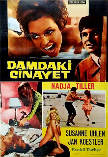 DAMDAKI CINAYET. Cartel. Turquía. Engel, die ihre Flügel verbrennen. 1970. Alemania Occidental. Dirección: Zbynek Brynych. Reparto: Susanne Uhlen, Jan Koester, Ellen Umlauf, Ingo Baerow, Jochen Busse, Manfred Spies, Siegfried Rauch, Karl-Otto Alberty, Liane Hielscher, Hertha von Walther, Wolfgang Völz, Nadja Tiller, Werner Kreindl.