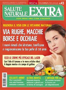 Riza Salute Naturale Extra 43 - Dicembre 2012 | ISSN 2036-6094 | PDF HQ | Mensile | Natura | Benessere
Un grande mensile per riscoprire nella natura i principi fondamentali del proprio benessere!
Propone un modo nuovo di prendersi cura della propria salute. Mese per mese, gli esperti di Salute Naturale Extra guidano il lettore all'uso dei rimedi naturali, per ritrovare benessere ed energia nonostante i ritmi frenetici della vita moderna.
La GUIDA per tutta la famiglia, ricca di rubriche che aiutano ogni giorno a star bene «dentro» e «fuori».
In ogni numero: il super rimedio del mese, la cura del corpo, test, dossier...e tante informazioni tutte «Naturali».