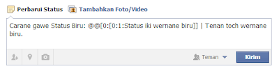 Cara Membuat Status Biru di Facebook