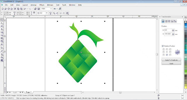  Tutorial Membuat Gambar Ketupat with Corel DRAW