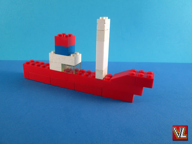 Barco em LEGO Modelo LEGO sugerido no LEGO Ideas Book 221 (de 1973)