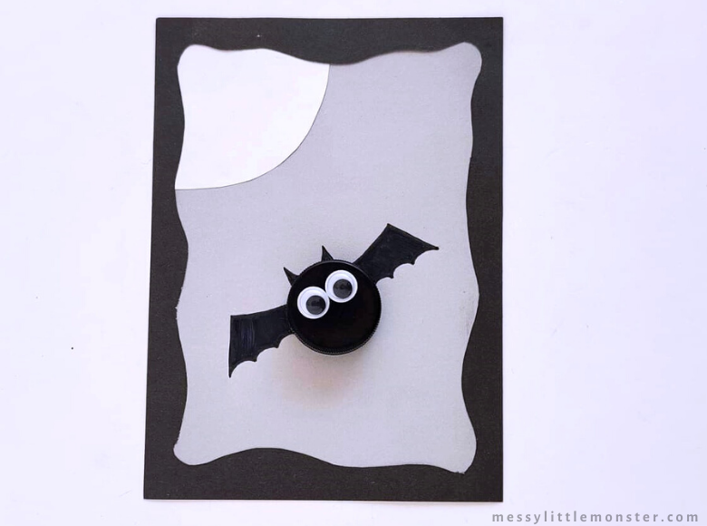 bat bottle cap craft for kids