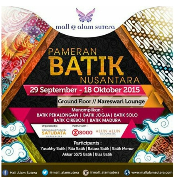 Pameran Batik Nusantara Mulai 29 September -18 Oktober 2015