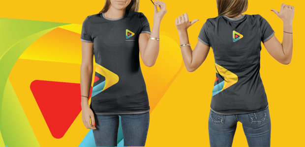 Female T-Shirt Mockup Template