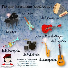 Instrumenty muzyczne - słownictwo 6 - Francuski przy kawie