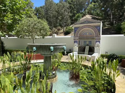East Garden at Getty Villa museum in Pacific Palisades, California