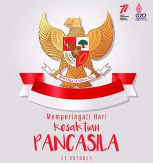 wallpaper dan quote hari kesaktian pancasila 2022