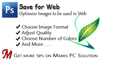 Photoshop Save for Web option