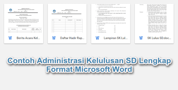 Contoh Administrasi Kelulusan SD Lengkap - Berkas Edukasi