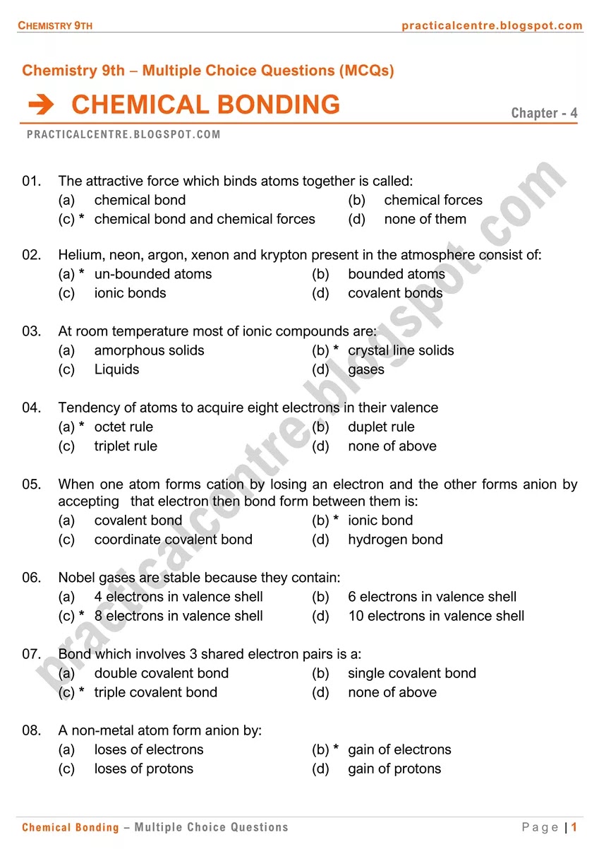 chemical-bonding-multiple-choice-questions-1