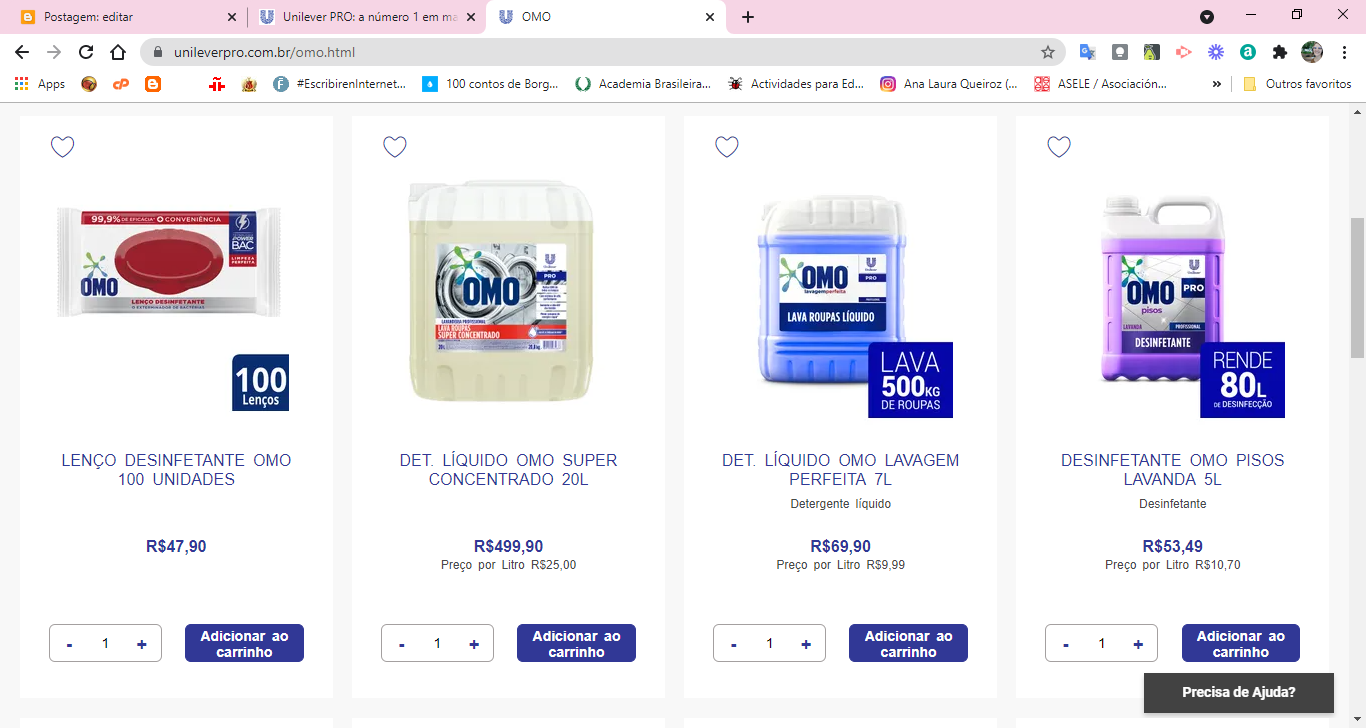 unilever site para comprar produtos omo rexona dove pela internet