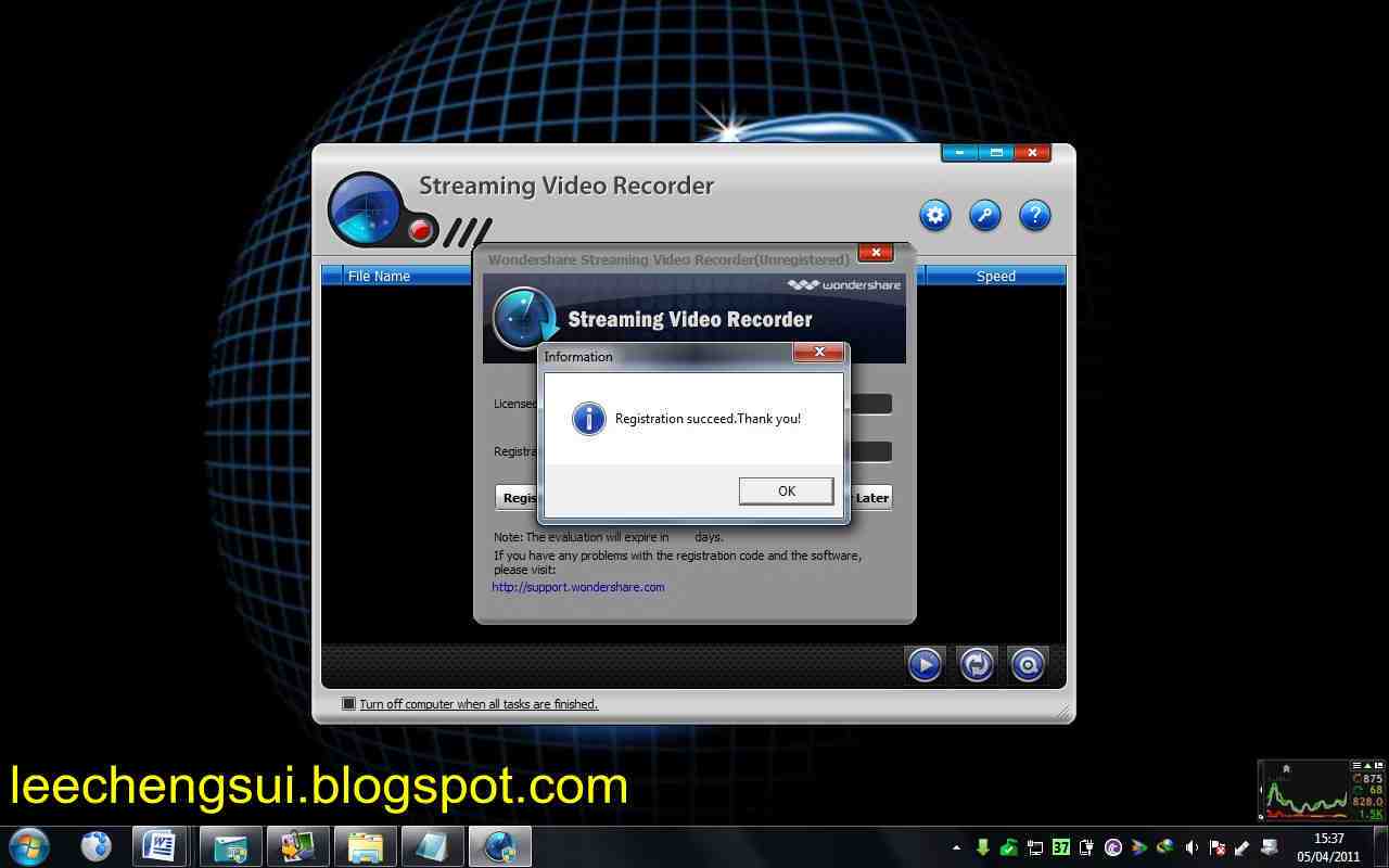 Wondershare Streaming Video Recorder 2.0.2.2 + Full Serial
